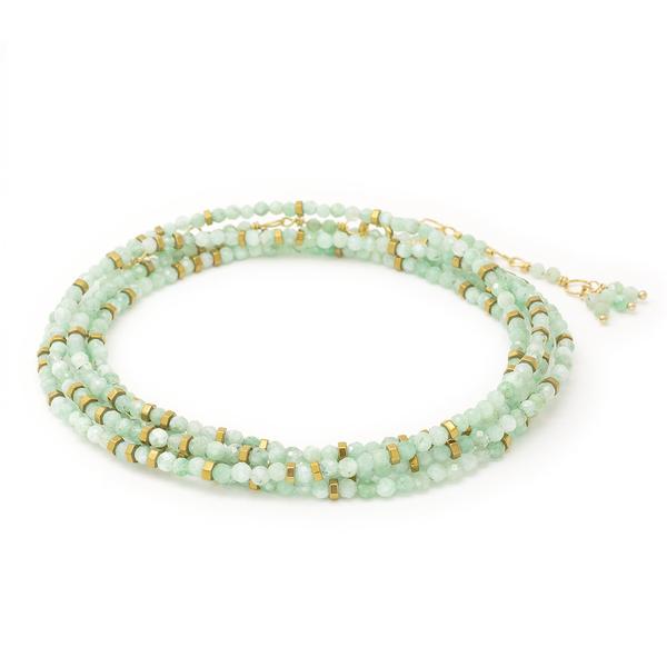 Emerald Green Wrap Bracelet and Necklace Set - Elegant Adjustable Jewelry for Women, Perfect for Parties, Weddings & Everyday Wear