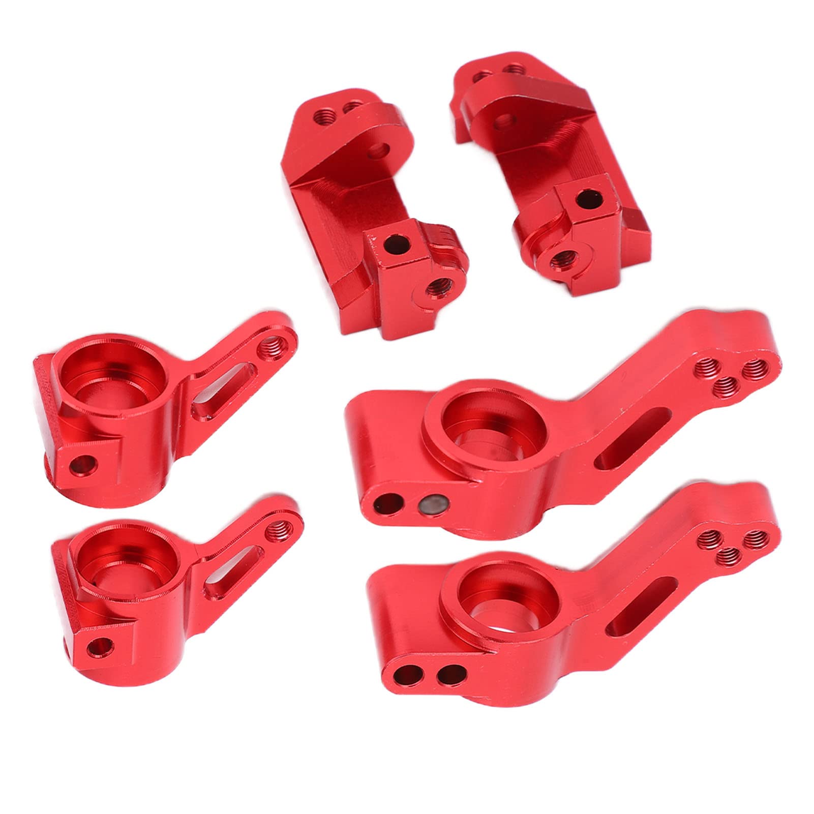 Lightweight Aluminum Alloy Front Caster Block for Traxxas Slash 2WD 1/10 RC Car - CNC Machined, Stable Performance, Red | Perfect for Off-Road Racing & RC Car Upgrades
