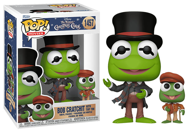 The Muppet Christmas Carol Bob Cratchit with Tiny Tim Action Figure 1457 - Perfect for Holiday Decorations, Christmas Gifts, and Disney Collectibles