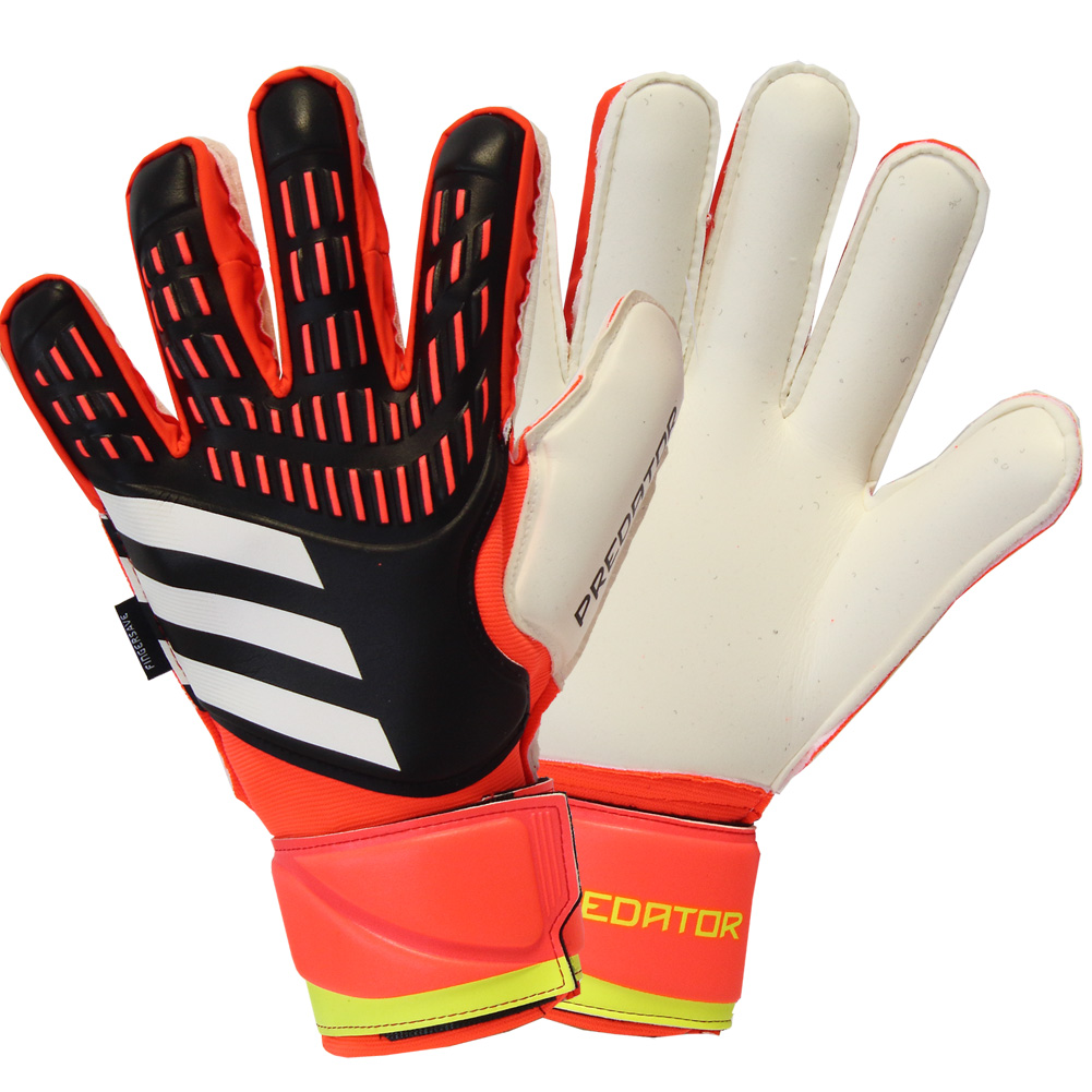 Adidas Predator Match Fingersave Goalkeeper Gloves - Professional Soccer Goalie Gloves with Latex Palm for Enhanced Grip - Perfect for Training & Match Play