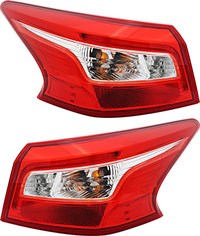 2016-2019 Nissan Sentra LED Tail Lights Set - Left & Right Pair - Durable & Bright Replacement for Driver & Passenger Side - Perfect for Night Driving & Enhanced Safety