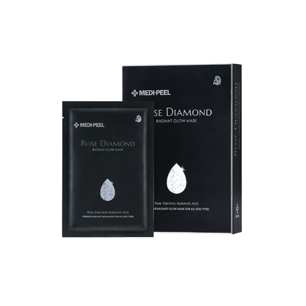 Medi Peel Rose Diamond Radiant Glow Face Mask Sheet - Hydrating & Brightening Facial Treatment for Glowing Skin | Perfect for Spa Night, Self-Care Routine & Special Occasion Prep