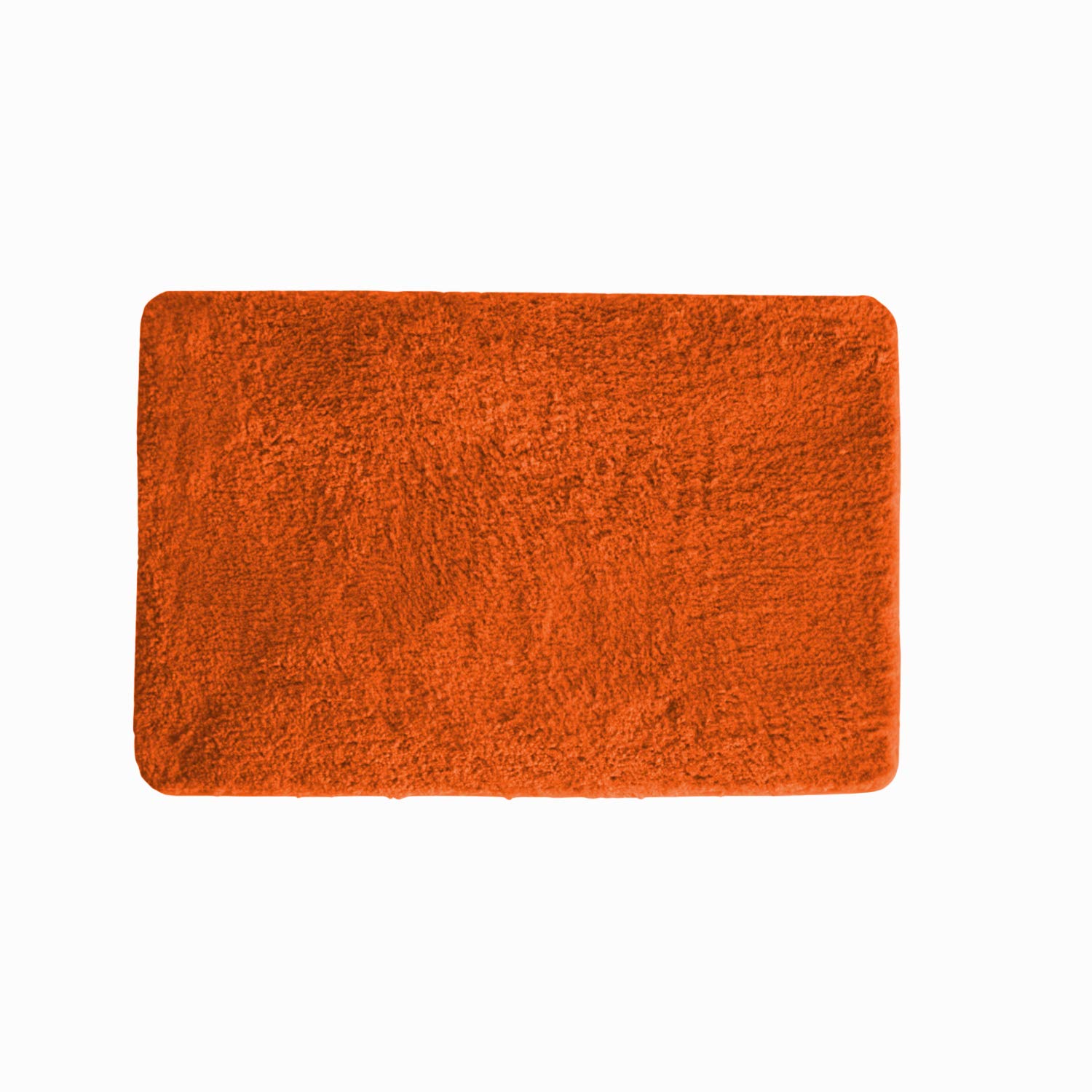 Luxury Soft Plush Shaggy Bath Mat - Queen Mary Microfiber Bathroom Rug, Non-Slip Rubber Back, Super Absorbent Floor Mat (17x24 Inches, Orange) - Perfect for Bathroom, Shower, Vanity & Spa Decor