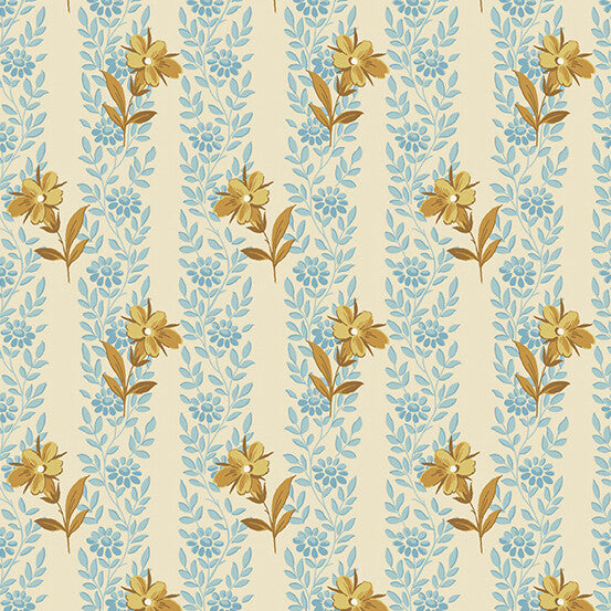 Laundry Basket Quilts Beach House A1166L Sand Blue Poppy Quilt - Perfect for Coastal Bedroom Decor & Summer Home Styling