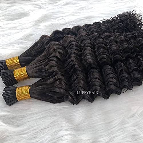 Brazilian Loose Wave Human Hair Extensions 100g - 100% Remy Human Hair Keratin Pre-Bonded I-Tip Microlink Extensions (28 Inch, 100 Strands, #30 Medium Auburn) - Perfect for Weddings, Parties & Daily Styling