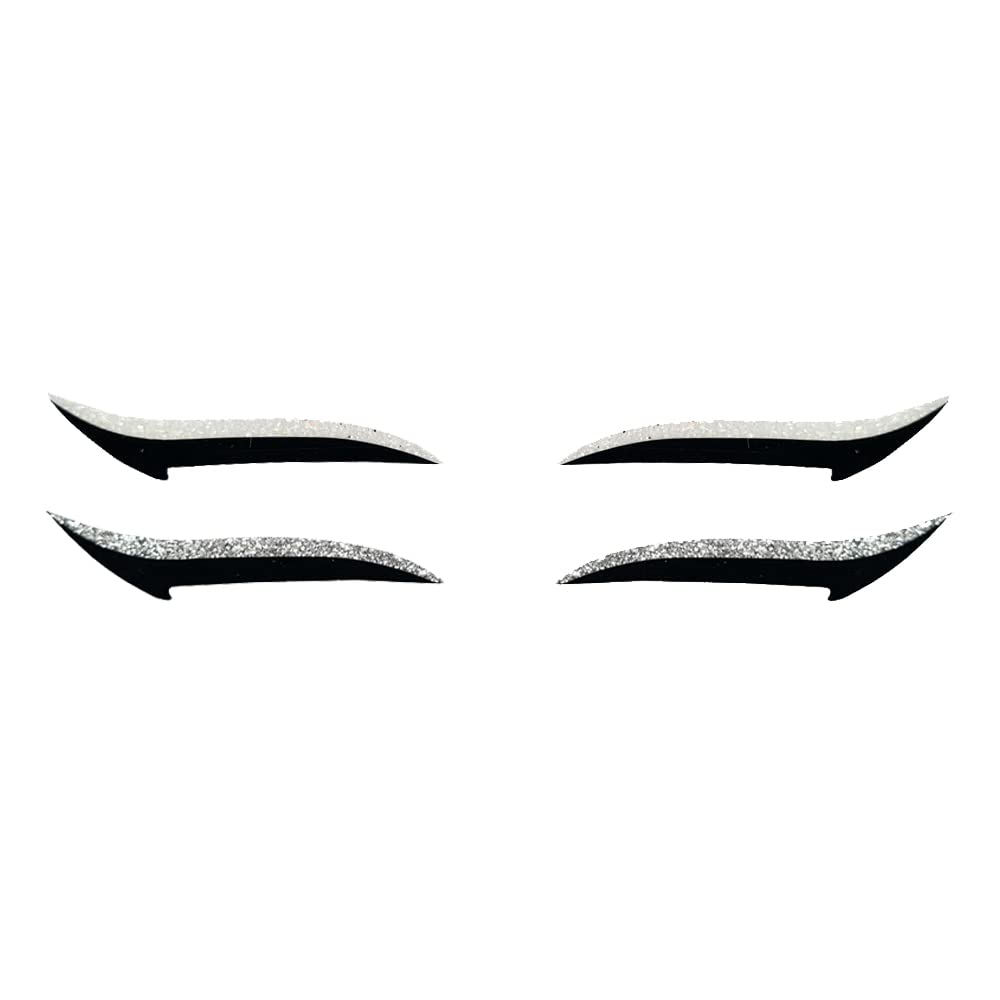 Glitter Eyeliner Stickers - Comet Busters White & Silver Eye Stickers (EYE041) for Party, Festival & Halloween Makeup Looks