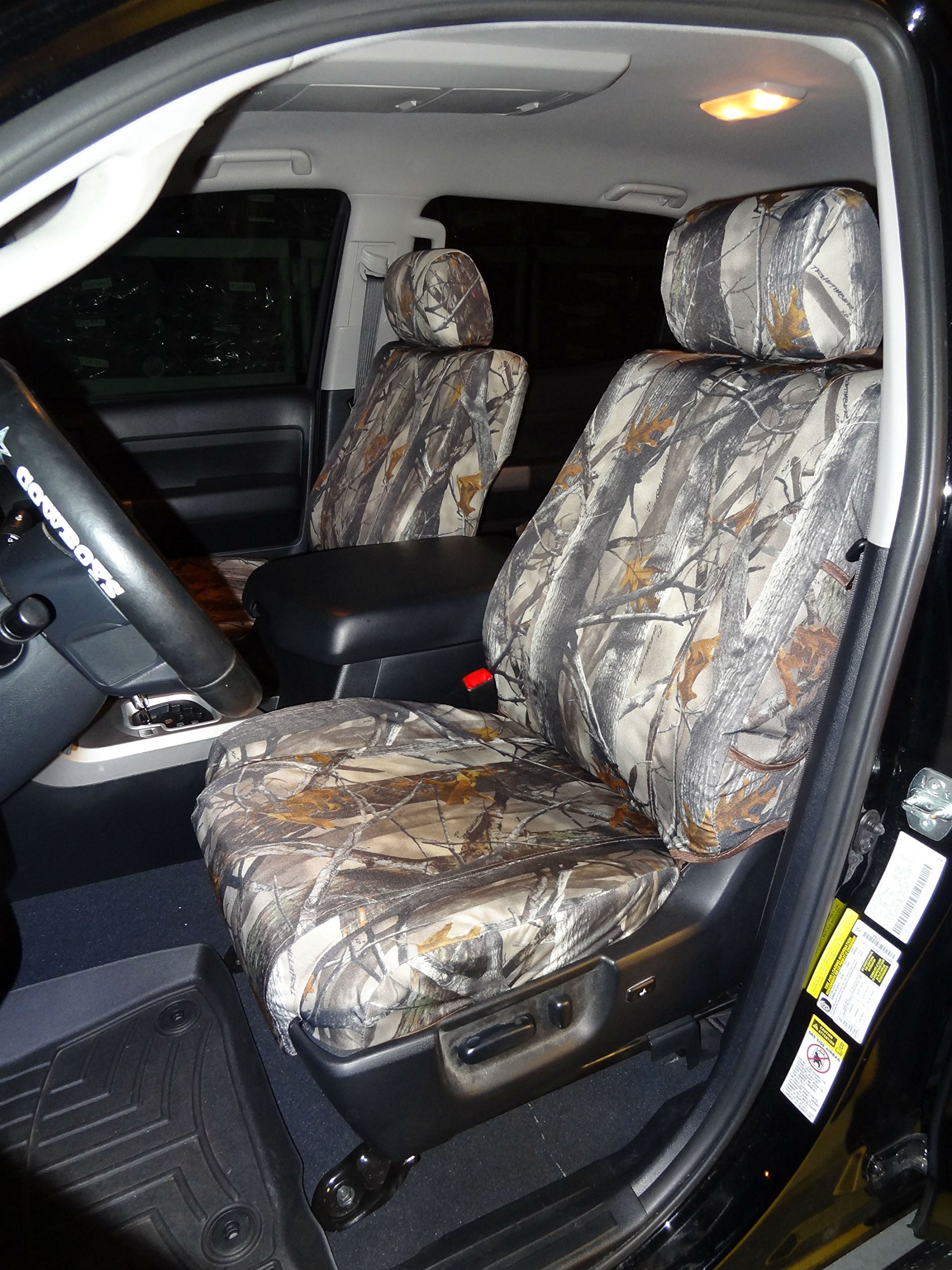 Durafit Custom Seat Covers for 2007-2013 Toyota Tundra CrewMax | Full Set Front & Rear Seat Protectors | Airbag-Compatible Bucket Seats & 60/40 Split Bench with Armrest | Camouflage Design | Perfect for Off-Roading, Hunting & Outdoor Adventures
