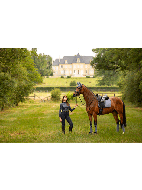 Premium Le Mieux Suede Dressage Pad - Soft & Non-Slip Horse Riding Saddle Pad for Equestrian Training & Show Jumping
