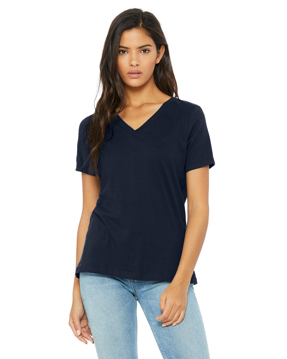 Bella + Canvas 6405 Women's Relaxed Fit Jersey V-Neck T-Shirt - Soft Cotton Tee for Casual Wear, Layering & Everyday Comfort