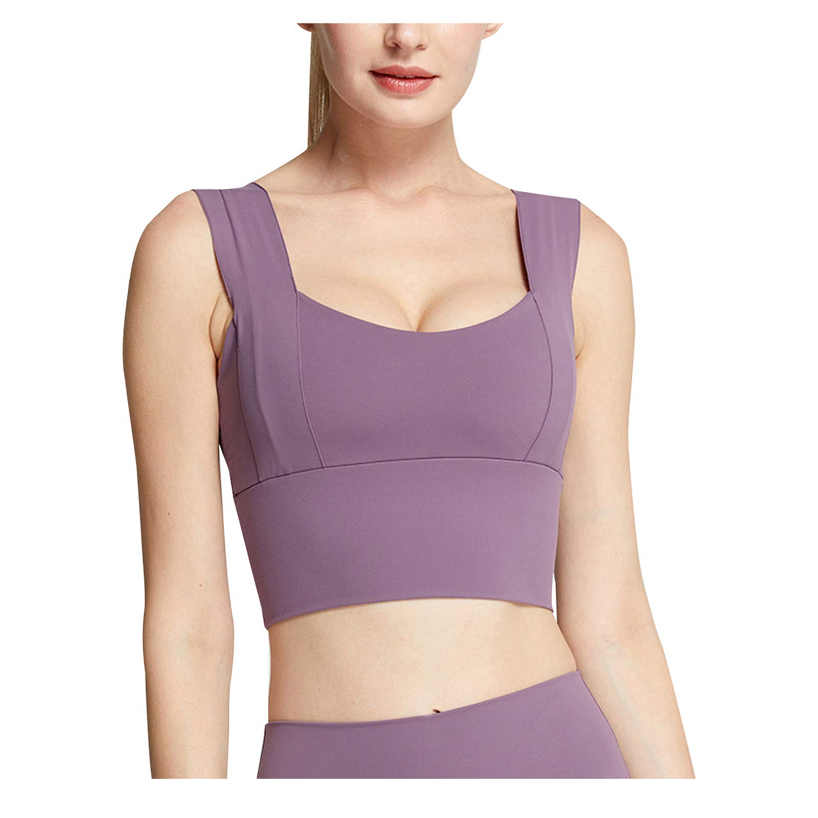 Women's Sports Bra - Seamless Yoga Top with Comfortable Fit & Breathable Fabric for Workout, Gym, Running - Plus Size Activewear (Pack of 1)
