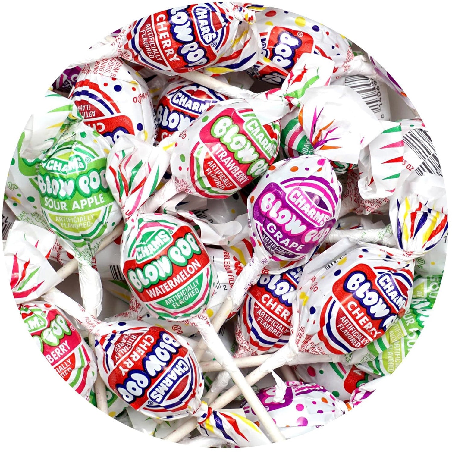 Assorted Charms Blow Pop Lollipops - 5lb Bulk Candy Bag for Parties, Halloween Treats & Office Snacks