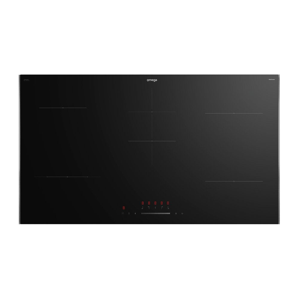 Omega OCC905TZ 90cm Ceramic Induction Cooktop with Touch Controls - Perfect for Modern Kitchens, Home Cooking & Professional Chefs