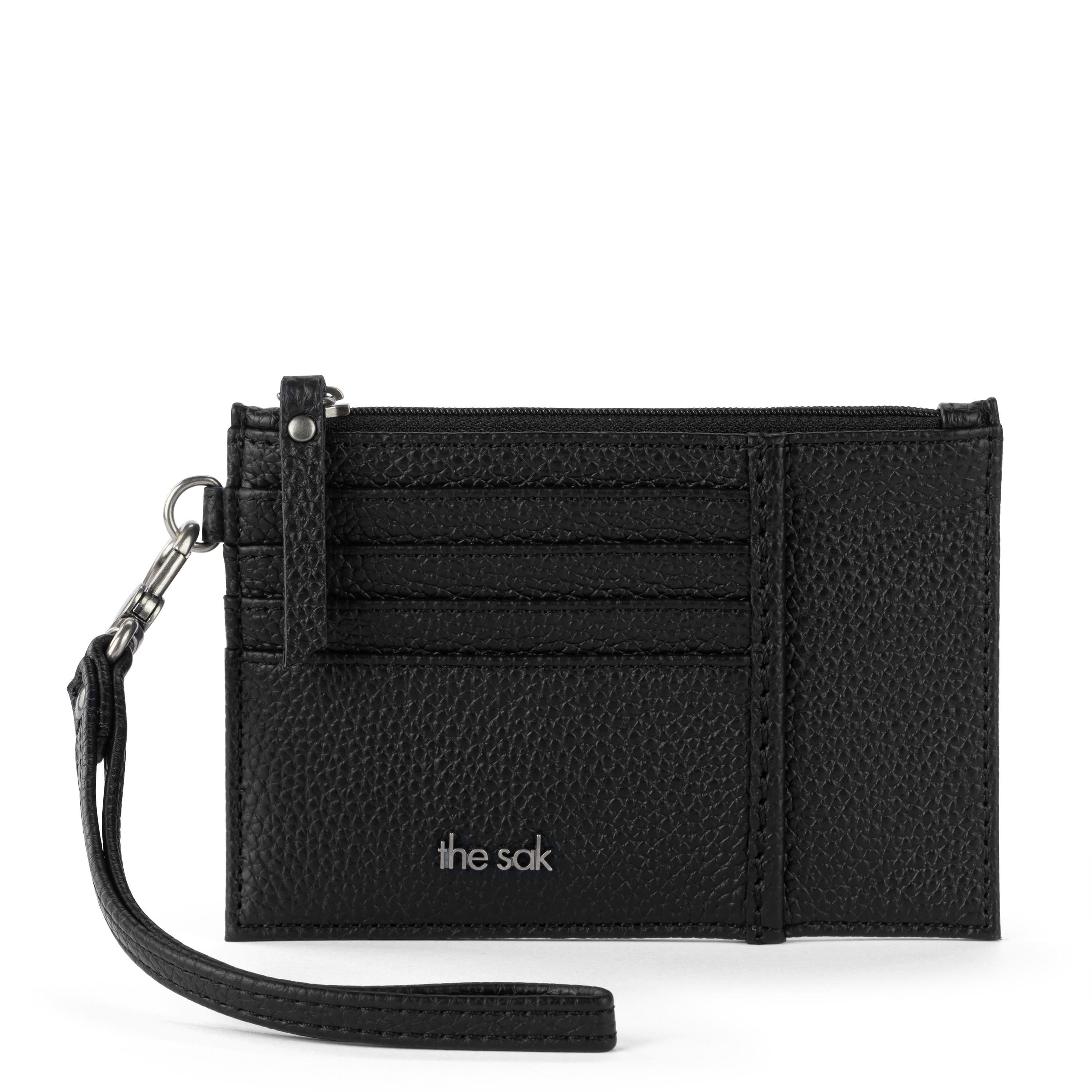 Premium Iris Card Wallet - Genuine Leather RFID Blocking Slim Minimalist Wallet for Men & Women - Perfect for Travel, Business & Everyday Use (Black)