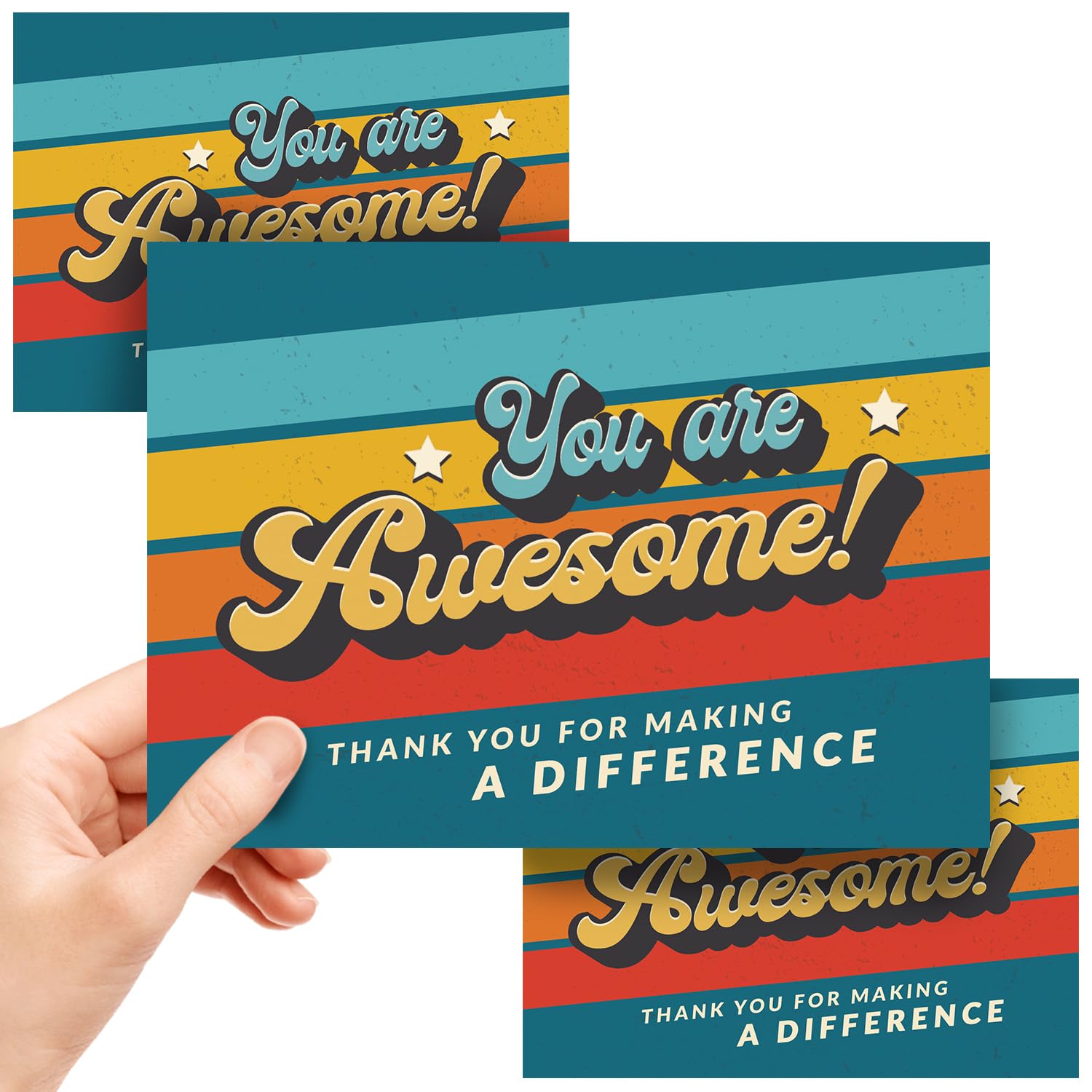 T MARIE 50 Pack 4x6 Thank You Cards - Bulk Appreciation Cards for Employees, Teachers, Nurses & Volunteers - Perfect for Recognition, Awards & Encouragement - Workplace, School & Healthcare Appreciation Gifts