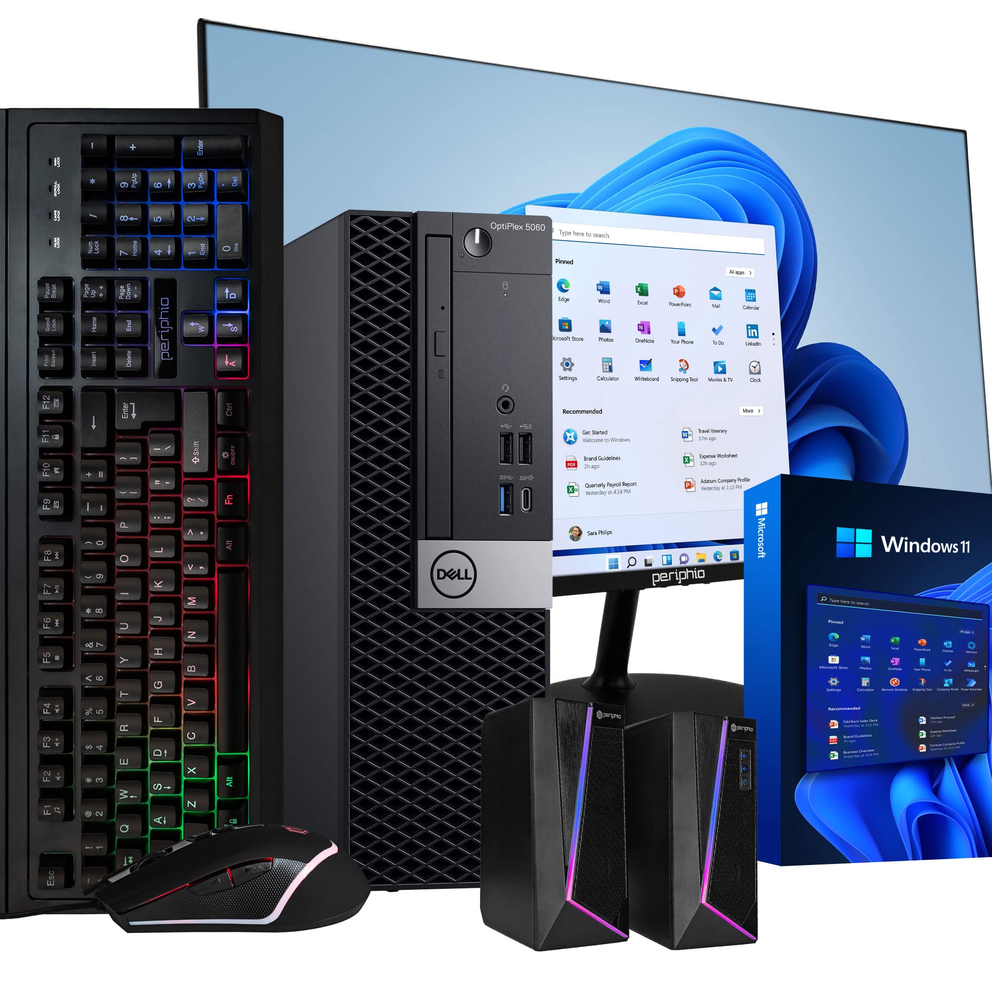 Refurbished Dell OptiPlex 5060 Desktop PC - Intel Core i5-8600 6-Core (Up to 4.3GHz), 16GB DDR4 RAM, 500GB SSD + 1TB HDD, WiFi, Bluetooth - Perfect for Home Office, Business Workstations & Gaming Setups