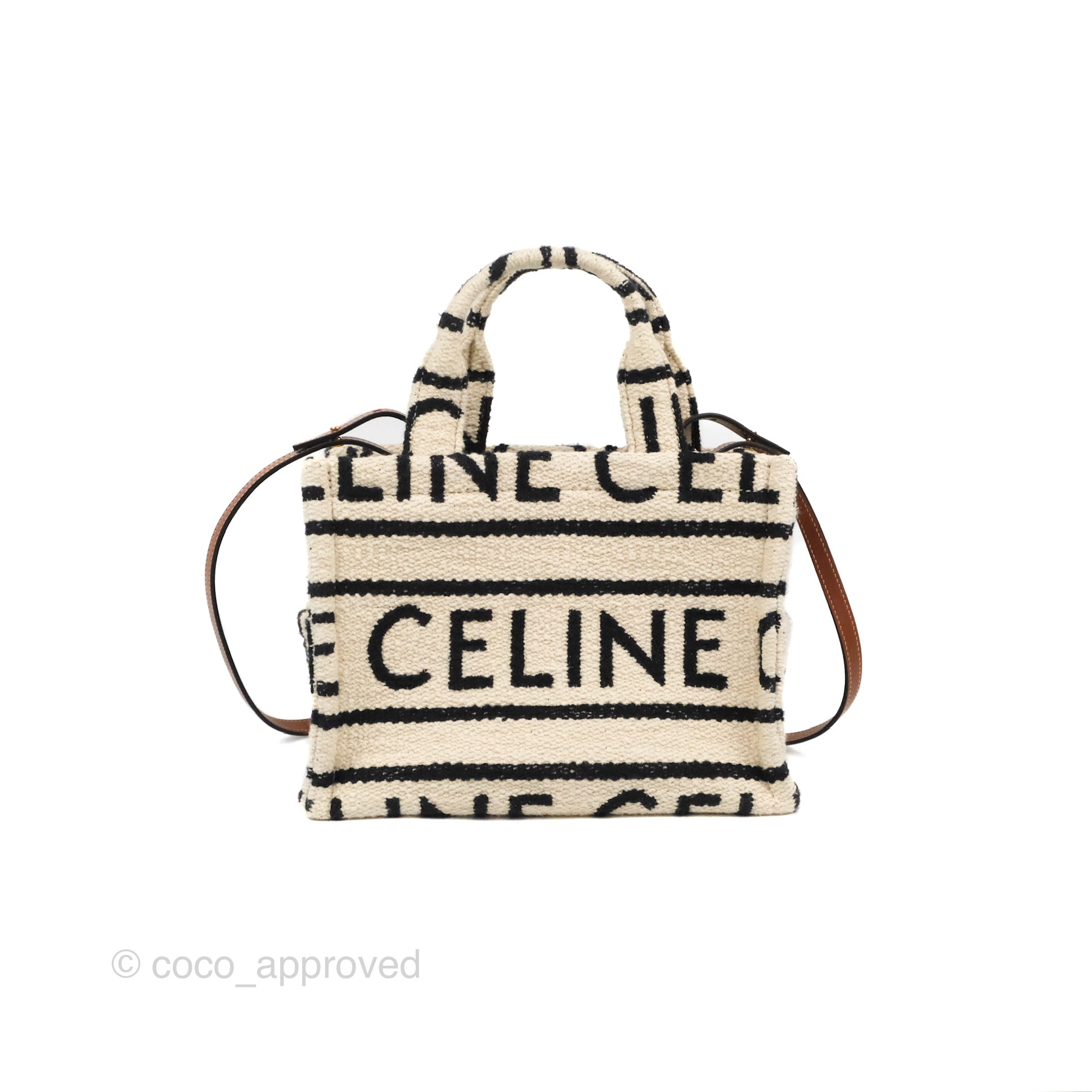 Celine Small Cabas Thais Textile Tote Bag in White - Luxury Designer Handbag for Women, Perfect for Work, Travel & Everyday Use