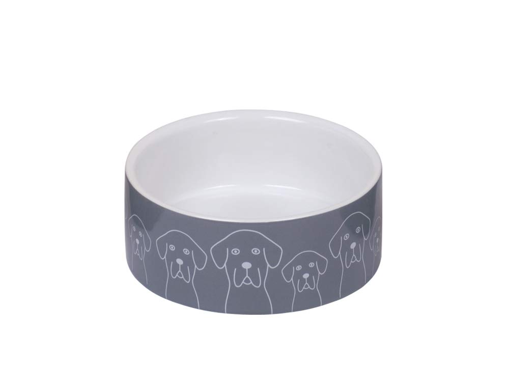 Premium Ceramic Dog Bowl - 12cm White Pet Food Dish with Non-Slip Base, 0.25L Capacity - Ideal for Small Dogs & Cats at Home or Travel Use