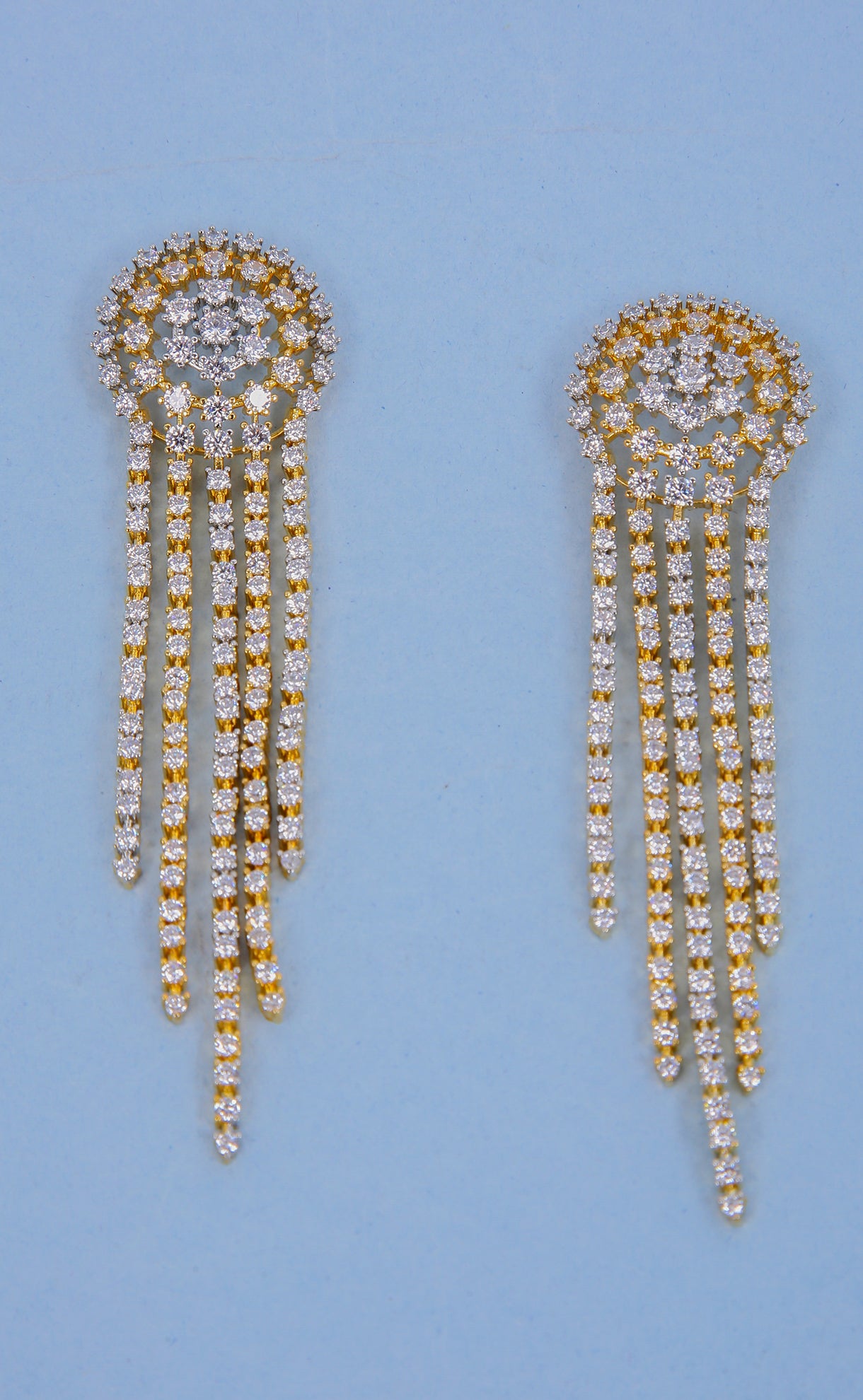 Trendy American Diamond Drop Earrings for Women & Girls - Alloy Dangler Jewelry (E978) | Perfect for Parties, Weddings & Everyday Wear