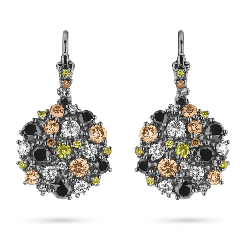 Paul Morelli Confetti Circle Dangle Earrings - 18K Gold Plated Fashion Jewelry for Women | Perfect for Parties, Weddings & Special Occasions
