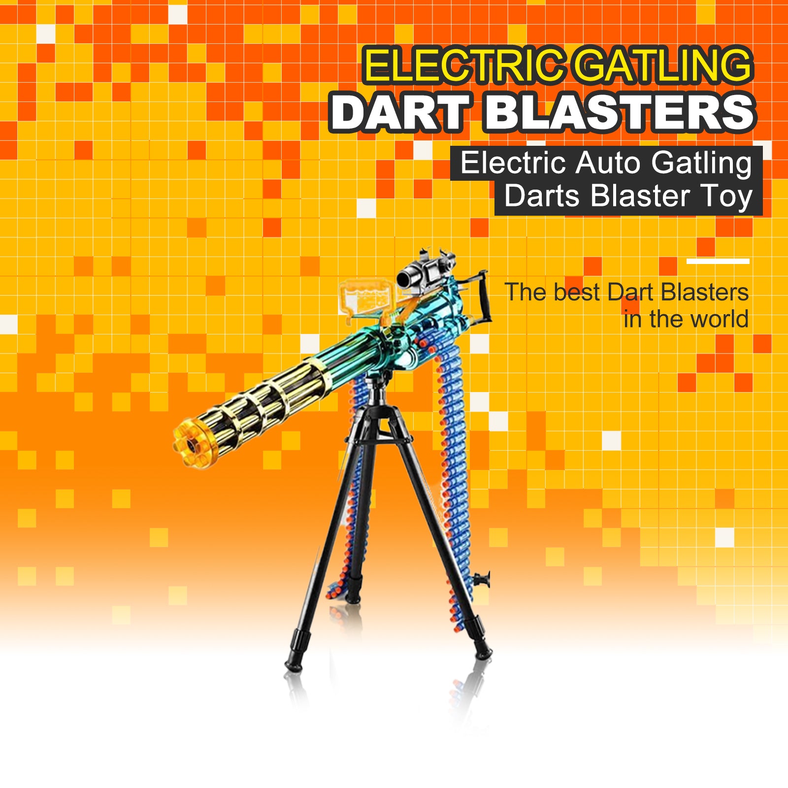 Electric Auto Gatling Darts Blaster Toy - High-Speed Shooting Dart Gun for Kids Outdoor Play, Nerf Battles & Target Practice