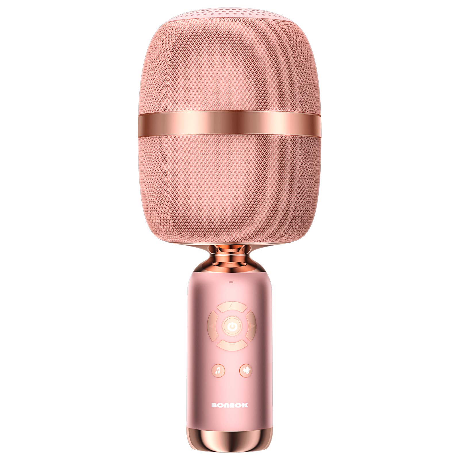 BONAOK Wireless Bluetooth Karaoke Microphone - Portable Singing Mic for PC & Smartphones, Home Party, Travel, Indoor & Outdoor Use (Q3 Pink) | Perfect for Birthday Celebrations, Family Gatherings & Karaoke Nights