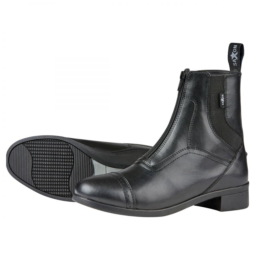 Saxon Syntovia Zip Ladies Paddock Boots - Equestrian Riding Boots for Women, Comfortable & Durable Horseback Riding Shoes - Perfect for Horse Riding, Training, and Stable Work