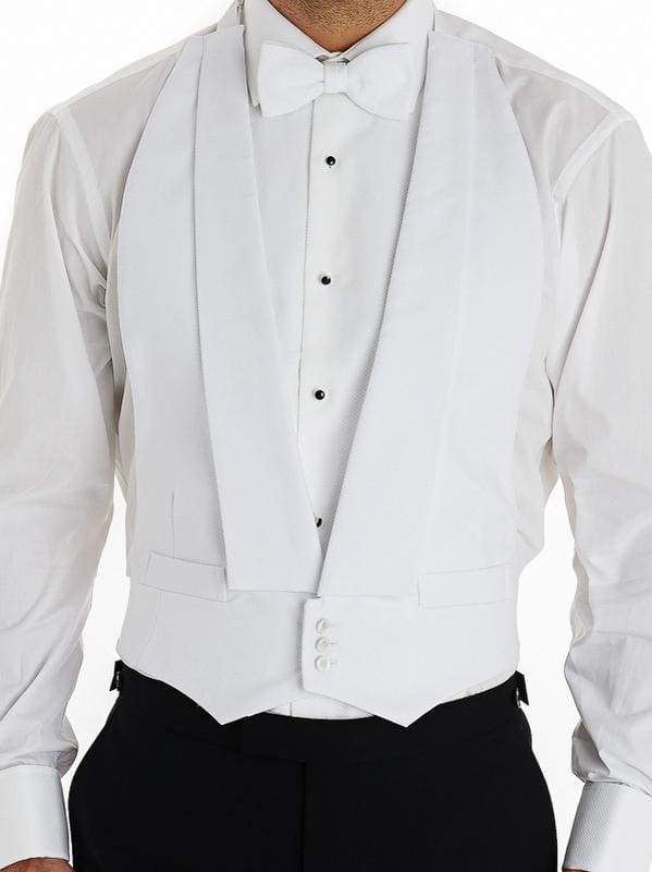 LA Smith Tailored Fit White Marcella Waistcoat for Men - Elegant Formal Vest for Weddings, Business & Special Occasions