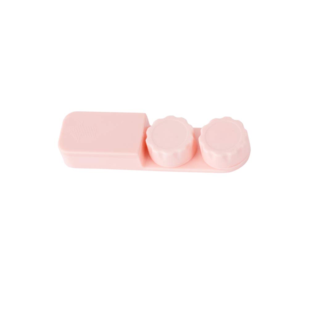 DOITOOL Portable Contact Lens Case - Waterproof & Travel-Friendly Invisible Glasses Storage Box for Myopia Lenses (Pink) | Perfect for Daily Use, Gym, Travel & Emergency Lens Storage