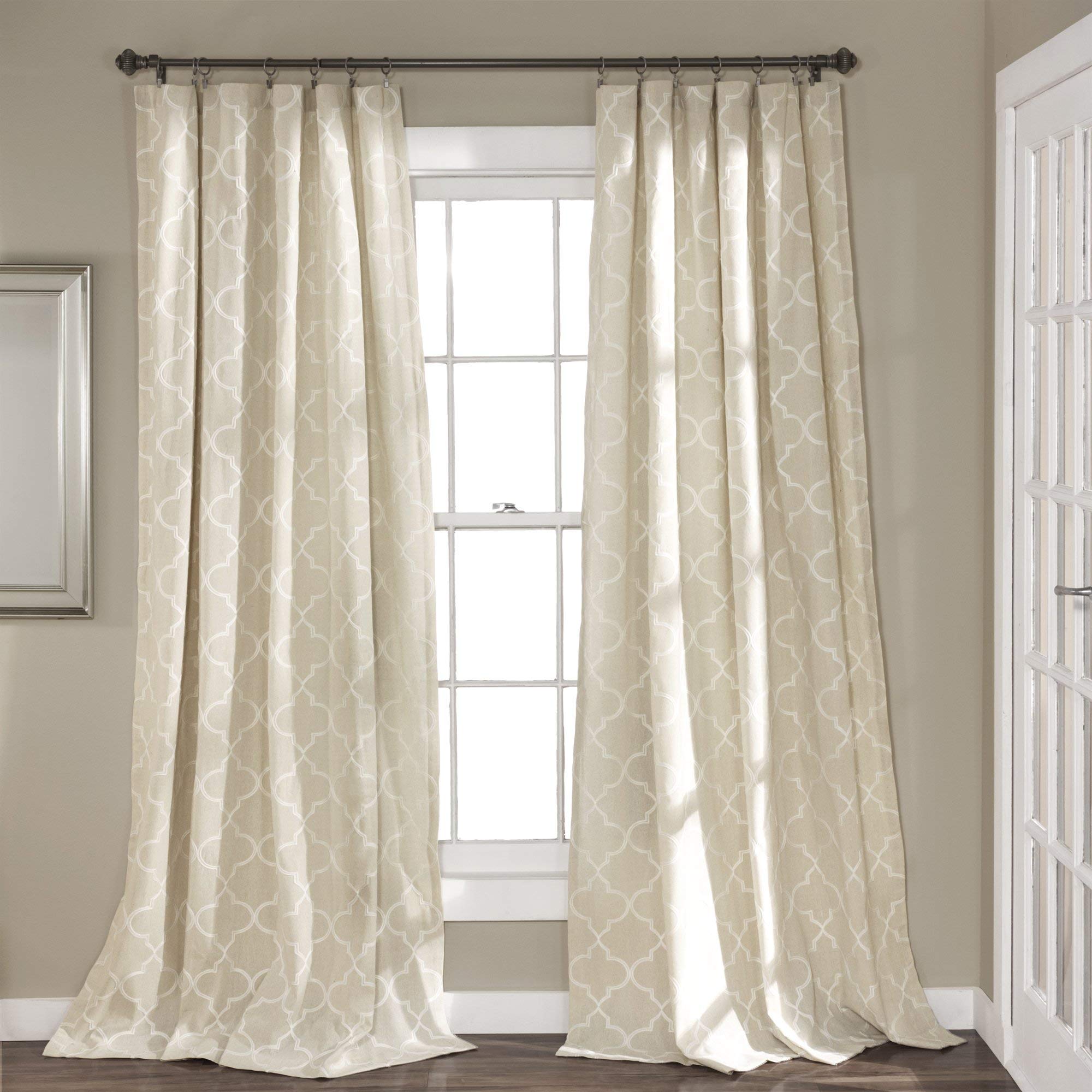 Lush Decor Geo Linen Curtains 84x54