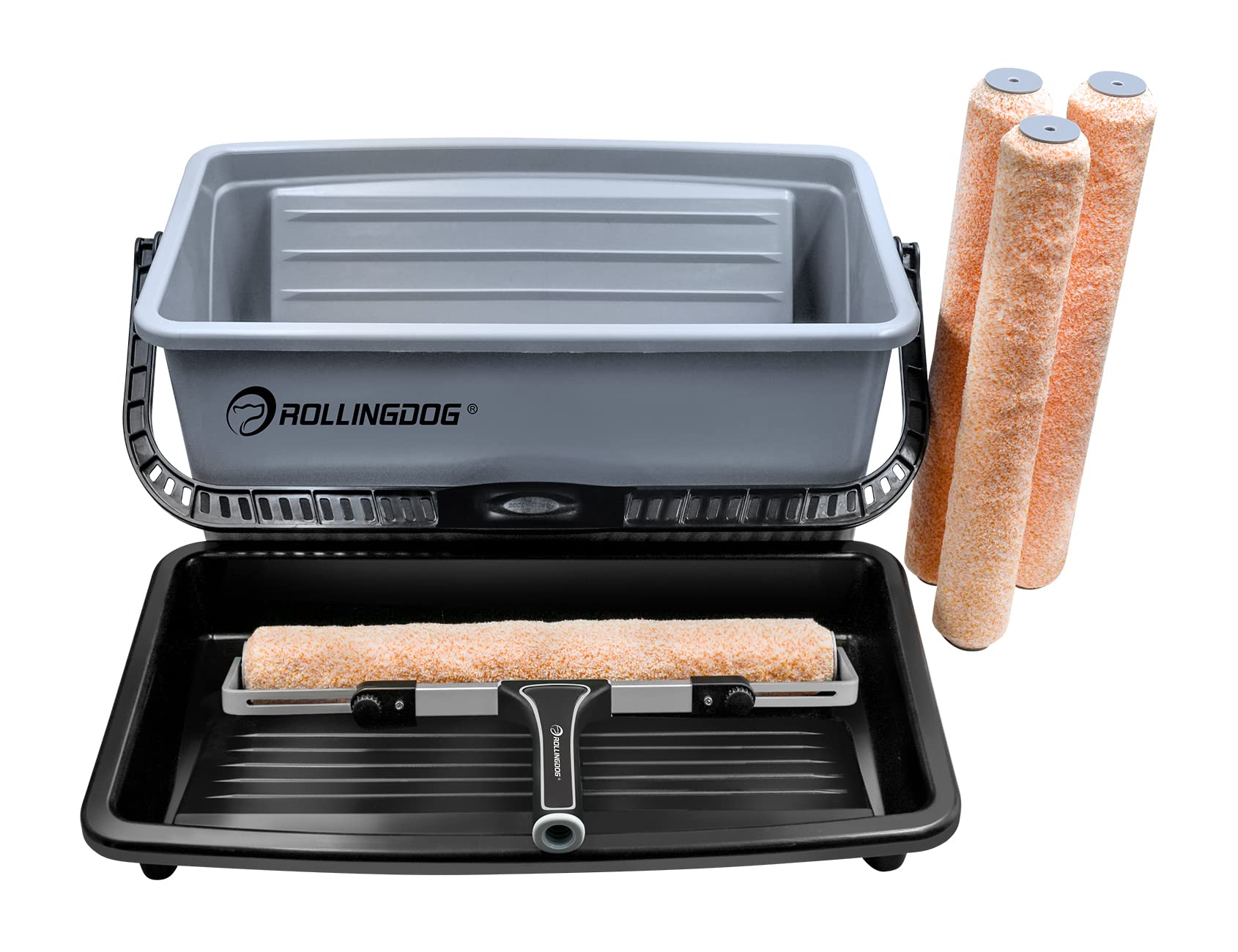 ROLLINGDOG 7PC 18 Inch Paint Roller Set - Professional Microfiber Paint Roller Kit with 18