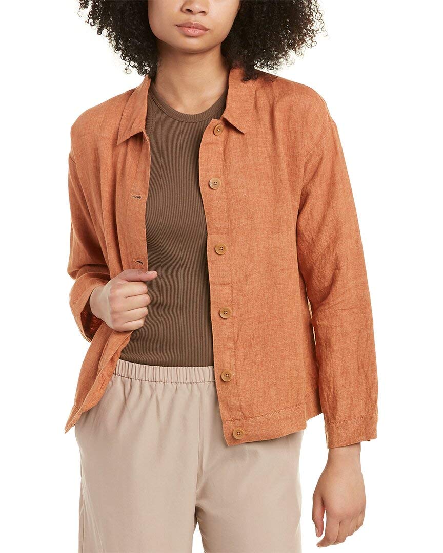 Eileen Fisher Classic Collar Jacket - Women's Lightweight Blazer for Work & Office | Business Casual Jacket for Professional Women | Perfect for Business Meetings, Office Wear & Formal Occasions