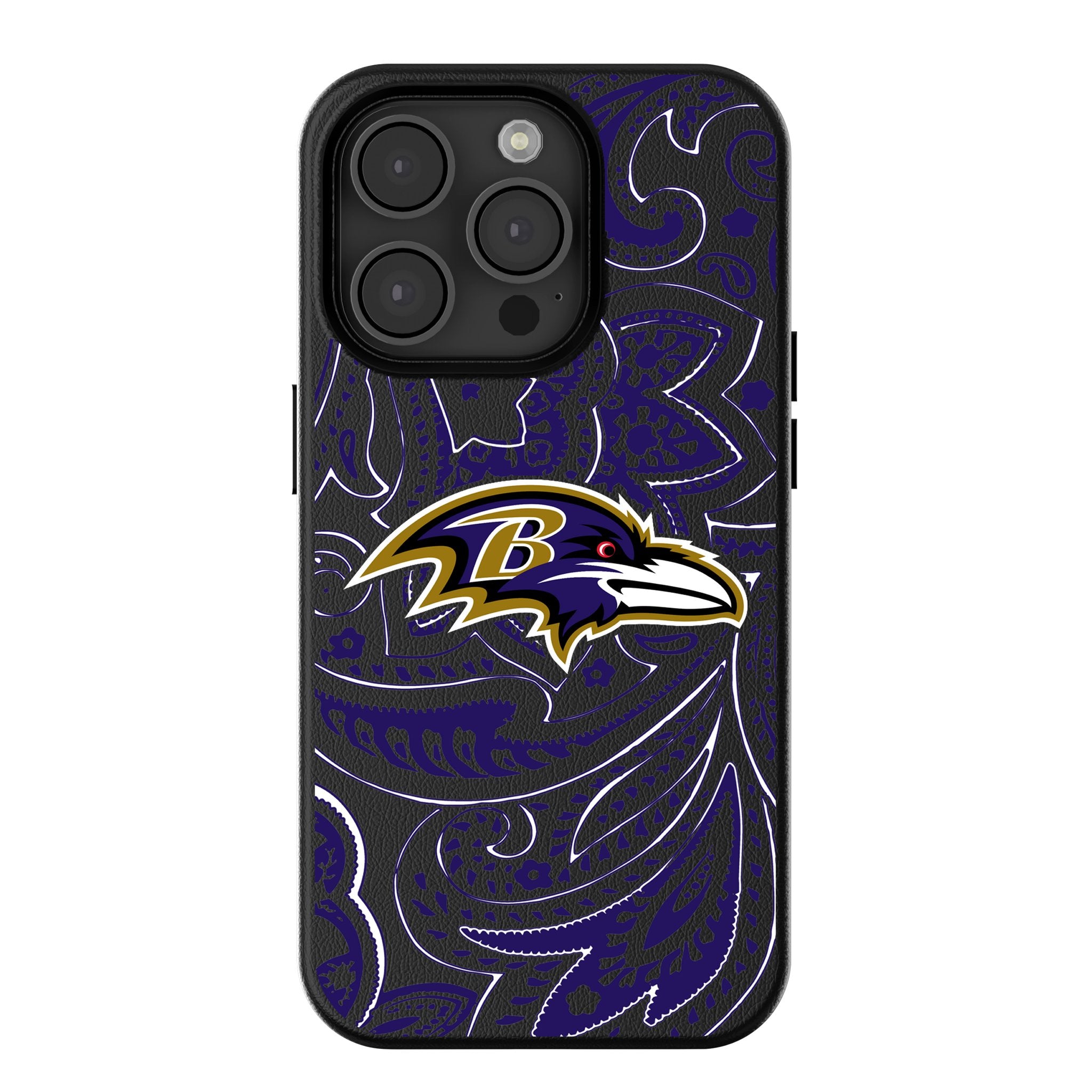 Baltimore Ravens Paisley MagSafe Compatible Phone Case for iPhone 14/13/12 Pro Max - Durable Protective Cover with Grip for Football Fans & Game Day