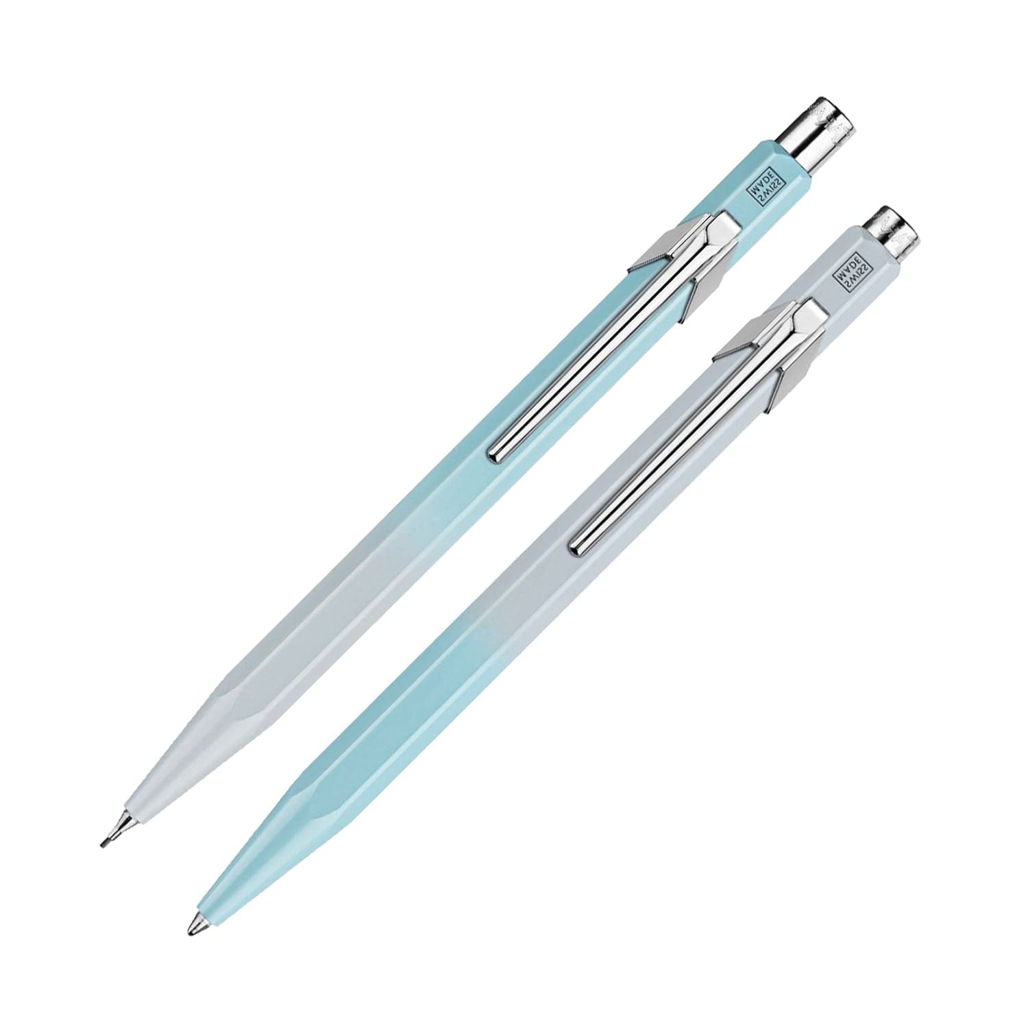Caran d'Ache 849 Blue Lagoon Ballpoint Pen & 0.5mm Mechanical Pencil Set - Limited Edition Gift for Writers, Artists & Professionals | Office, School & Luxury Everyday Use