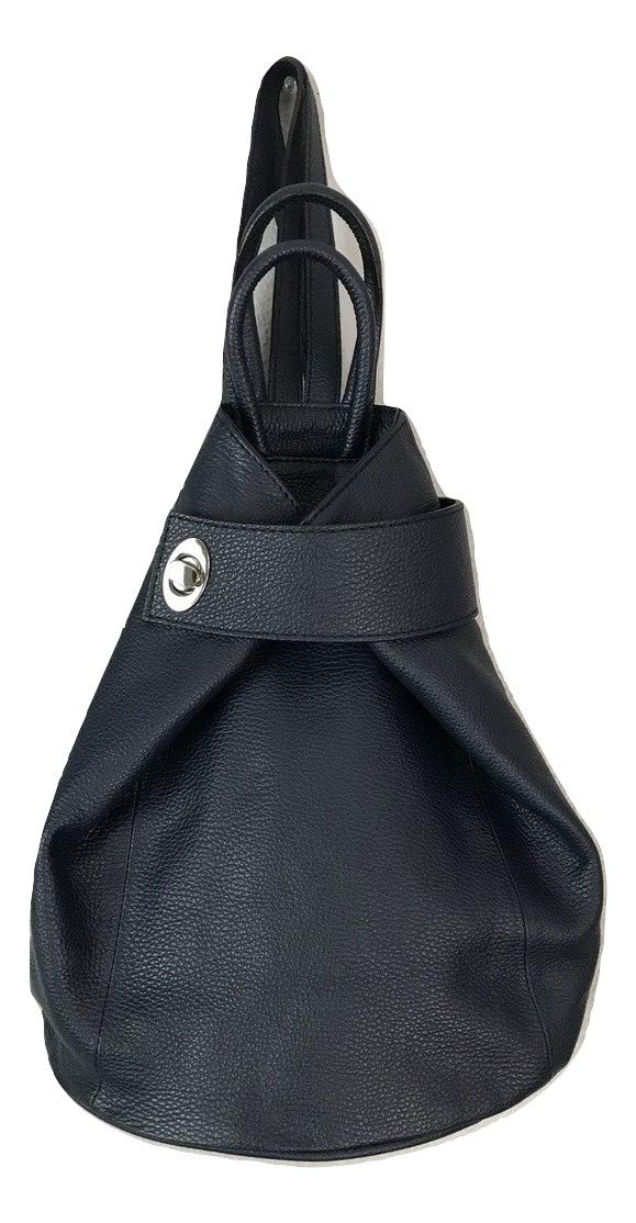 Stella Convertible Leather Backpack Purse for Women - Stylish Dark Navy Blue Travel Tote Bag | Perfect for Work, School & Weekend Getaways