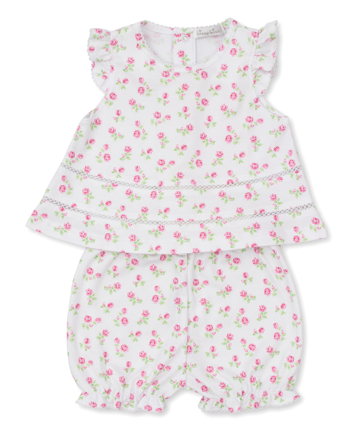 Rosy Roses Sunsuit Set for Baby Girls - Soft Cotton UV Protection Romper & Hat Outfit - Perfect for Beach, Pool, and Summer Outdoor Play