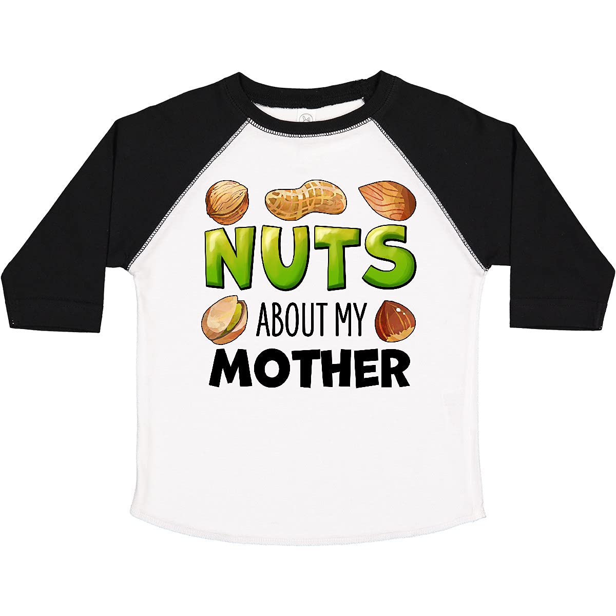 Inktastic 'Nuts About My Mother' Peanut Almond Pistachio Toddler T-Shirt - Cute Funny Kids Tee for Mother's Day, Family Photos & Casual Wear