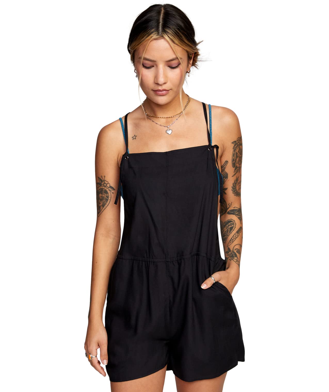 RVCA Women's Swim Cover Up - Lightweight Beach Jumpsuit with UPF Protection | Perfect for Poolside, Beach Vacation & Summer Outfits