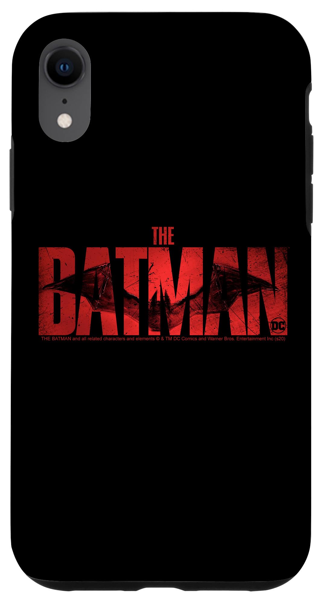 iPhone XR Batman Themed Red Bat Logo Protective Case - Durable Shockproof Cover for Daily Use, Travel & Outdoor Activities