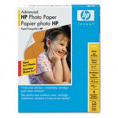 HP Advanced Photo Paper - Premium Glossy Photo Paper for Inkjet Printers, 8.5 x 11 Inches, 50 Sheets - Ideal for High-Quality Photo Printing, Scrapbooking, and Professional Presentations