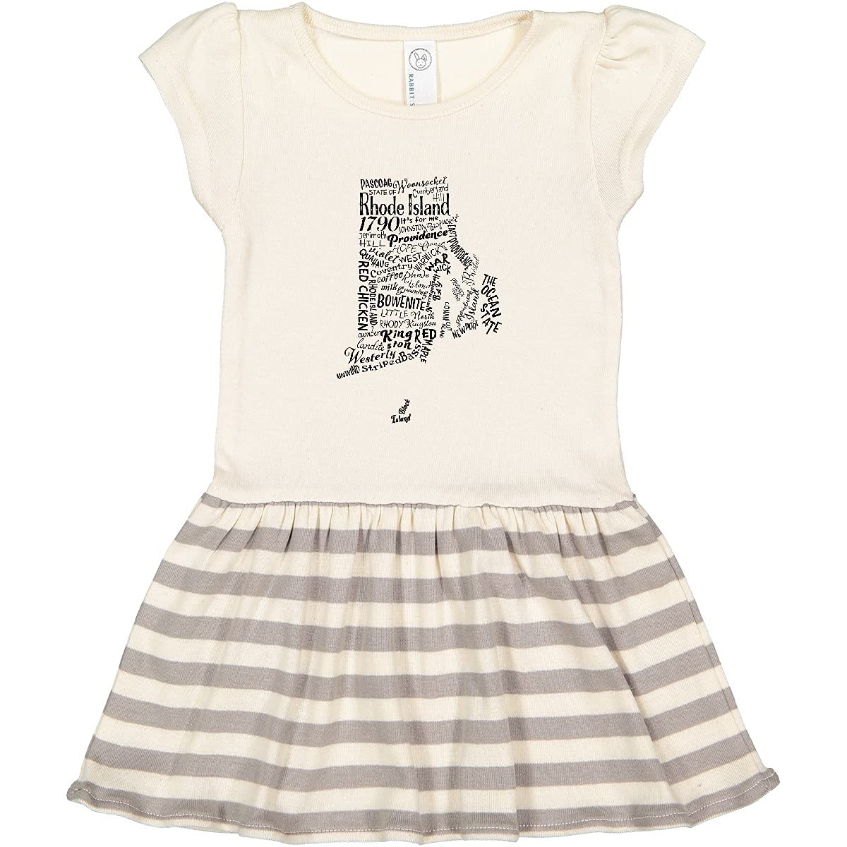 Inktastic Rhode Island Word Salad Toddler Dress - Cute Graphic Tee for Baby Girls & Boys - Perfect for Playdates, Daycare & Family Outings