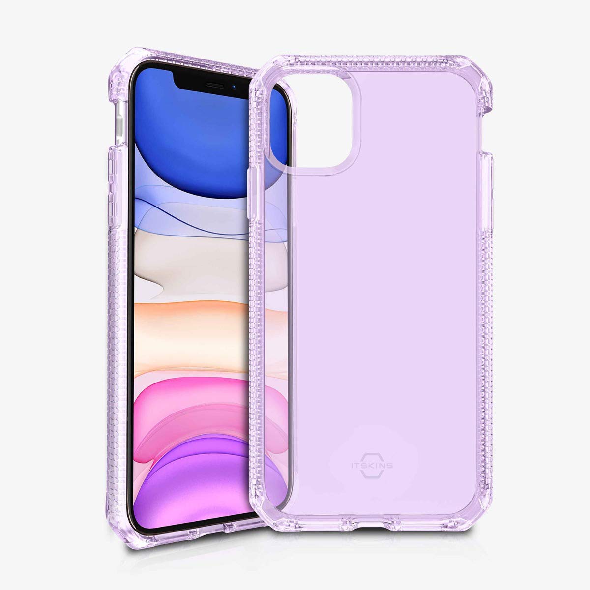 ITSKINS Spectrum Clear Protective Phone Case for Apple iPhone 11 - Light Purple | Slim Shockproof Cover | Scratch Resistant | Perfect for Everyday Use, Work & Travel