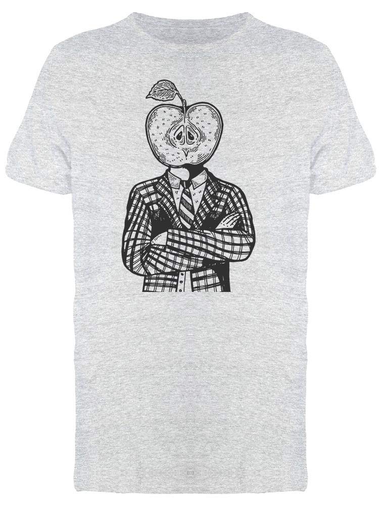 Surreal Apple Head Man Art T-Shirt for Men | Unique Graphic Tee for Casual Wear, Street Style & Artistic Expression