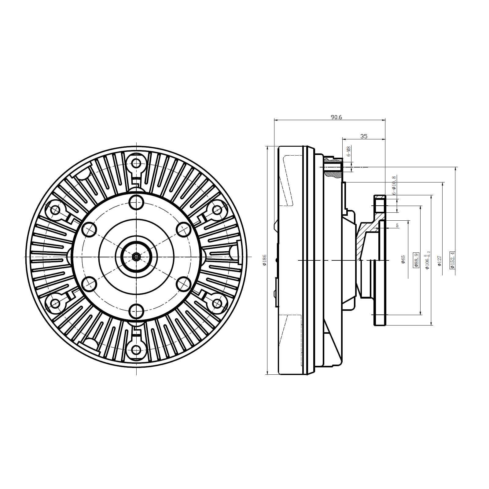 Mack E6 Fan Clutch Replacement - 3.48