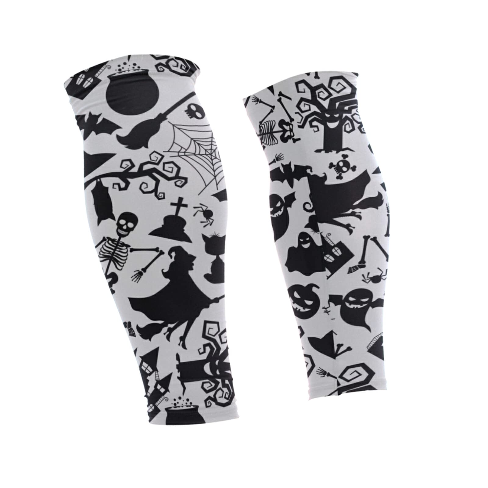 Oyihfvs 1 Pair Knee Compression Leg Sleeves - Non-Slip Support for Running, Workout & Sports - Breathable Leg Guard Compression Socks for Men & Women - Perfect for Gym, Basketball & Arthritis Relief