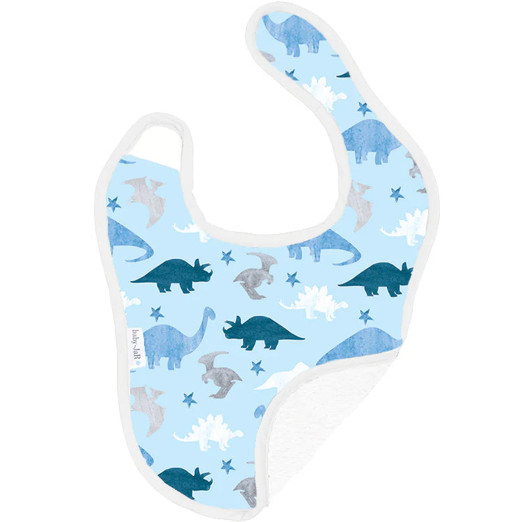 Dino Mite Baby Feeding Bib - Soft Silicone Drool Bibs for Infants & Toddlers - Perfect for Mealtime, Snacks & Messy Play