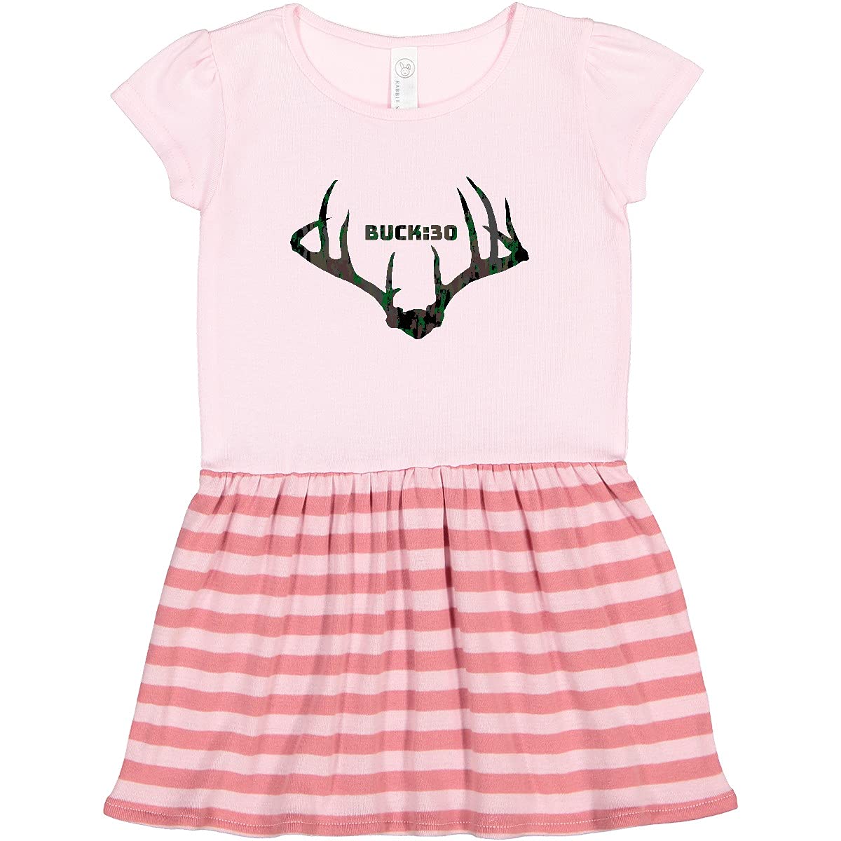 Inktastic Buck:30 Camo Toddler Dress for Girls - Comfortable Hunting & Outdoor Play Outfit for Toddlers