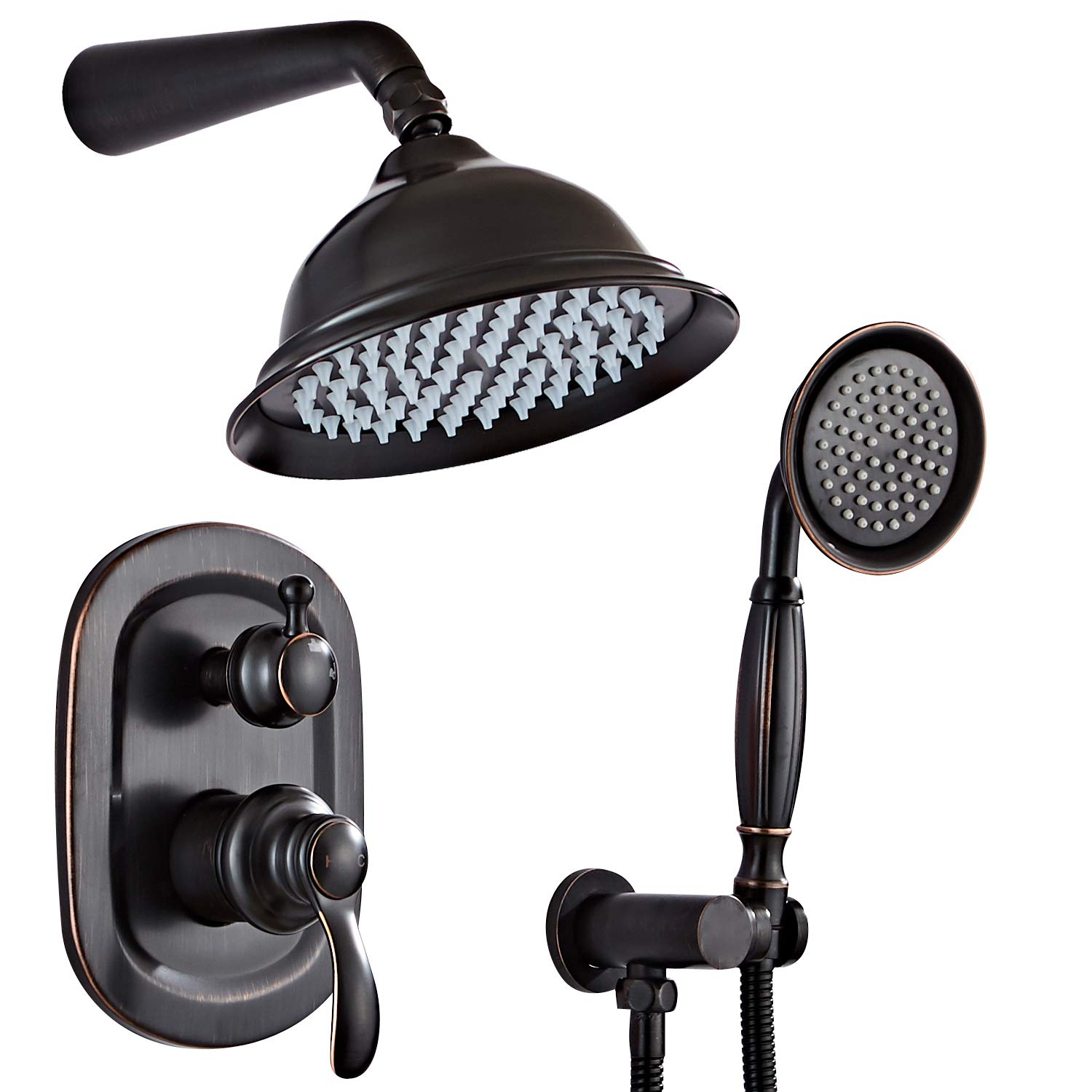 Premium Oil Rubbed Bronze Shower System - 8