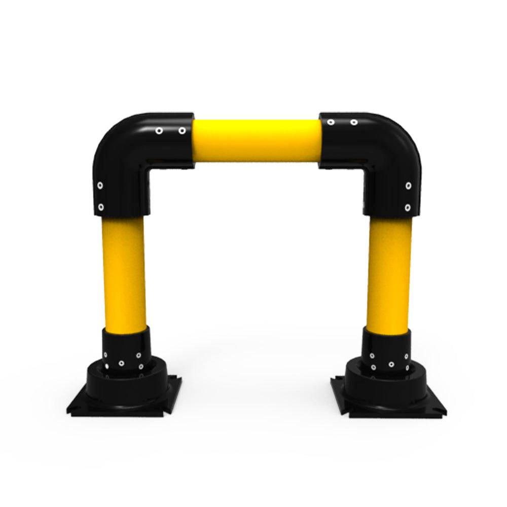 IronFlex 4-Pack Horse Shoe Bollards - Heavy Duty Steel Parking Posts for Driveways, Barns & Farms - Perfect for Securing Vehicles, Livestock & Property Boundaries