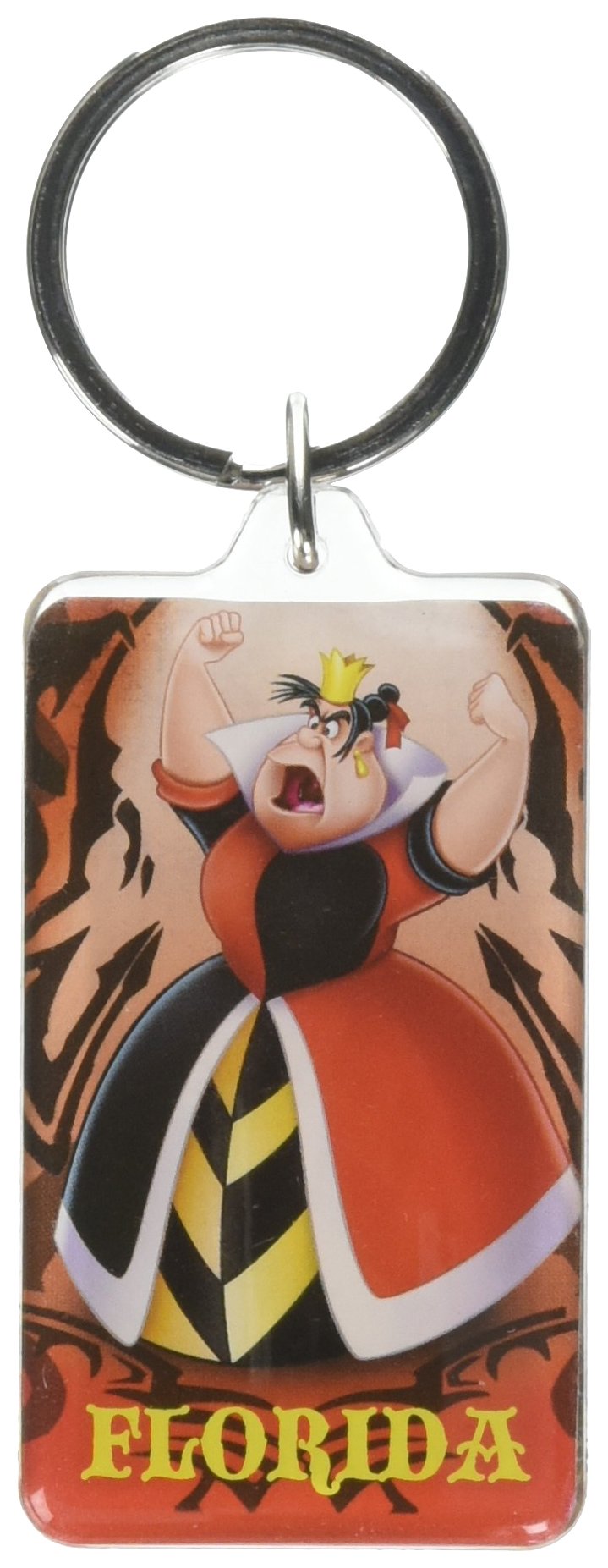 Disney Villains Queen of Hearts Acrylic Keychain - Durable Rectangular Key Ring for Disney Fans, Perfect for Keys, Bags & Gifts