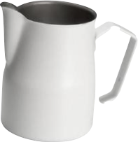 Premium MOTTA Milk Frothing Pitcher - 12oz Stainless Steel White Barista Milk Steamer for Latte Art & Coffee Making - Perfect for Home Baristas & Coffee Shops